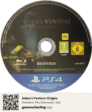 Adam's Venture: Origins PlayStation 4, PAL disc