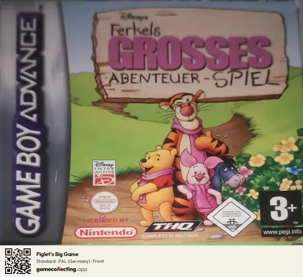 Piglet's Big Game Game Boy Advance, Germany box front