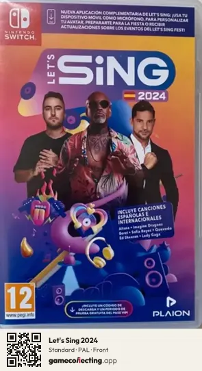 Let's Sing 2024 Nintendo Switch, PAL box front