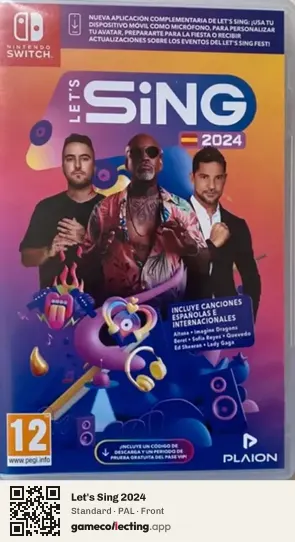 Let's Sing 2024 Nintendo Switch, PAL box front