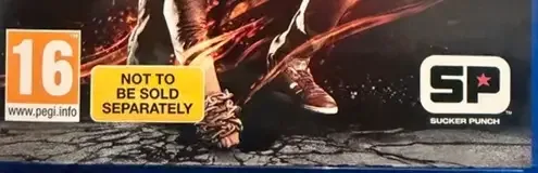 Infamous Second Son, the PEGI square on its front