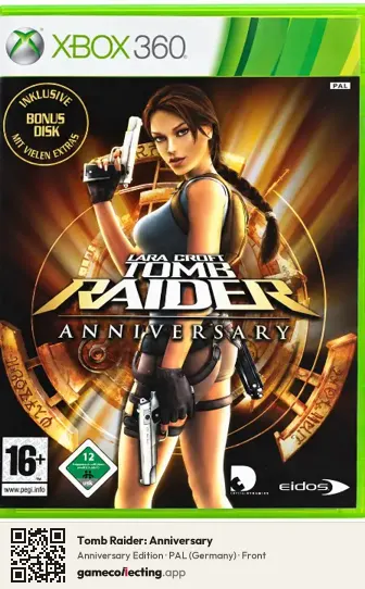 Tomb Raider: Anniversary Xbox 360, Germany box front