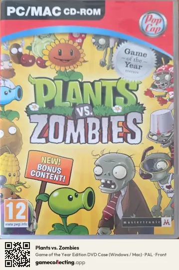 Plants vs. Zombies Computer, PAL box front