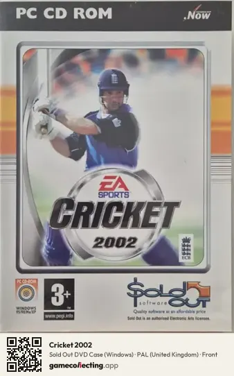 Cricket 2002 Computer, United Kingdom box front