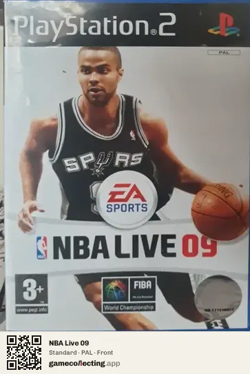 NBA Live 09 PlayStation 2, PAL box front