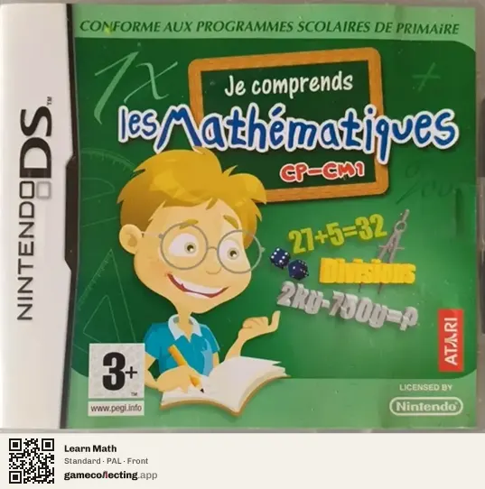 Learn Math Nintendo DS, PAL box front