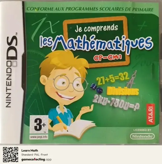 Learn Math Nintendo DS, PAL box front