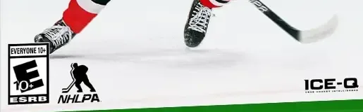 NHL 25, the ESRB box on its front