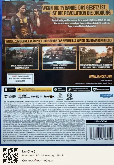 Far Cry 6 PlayStation 5, Germany box back
