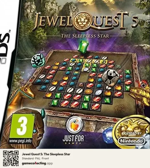 Jewel Quest 5: The Sleepless Star Nintendo DS, PAL box front