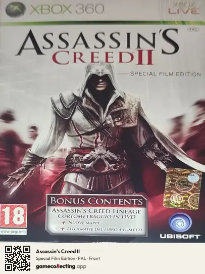Assassin's Creed II Xbox 360, PAL box front