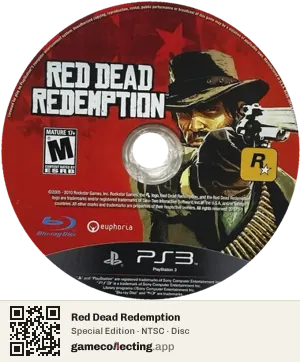 Red Dead Redemption PlayStation 3, NTSC disc
