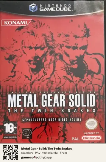 Metal Gear Solid: The Twin Snakes Nintendo GameCube, Netherlands box front