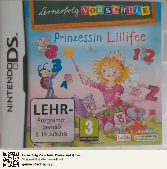 Lernerfolg Vorschule: Prinzessin Lillifee Nintendo DS, Germany box front