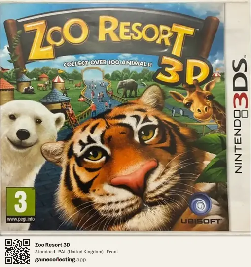 Zoo Resort 3D Nintendo 3DS, United Kingdom box front