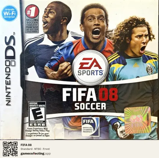 FIFA 08 Nintendo DS, NTSC box front