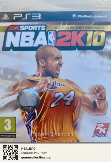 NBA 2K10 PlayStation 3, PAL box front