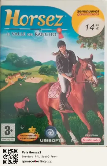 Petz Horsez 2 Nintendo Wii, Spain box front