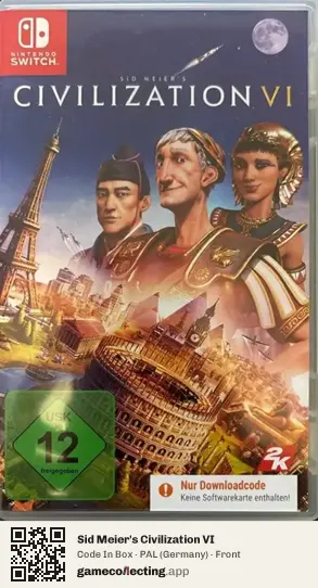 Sid Meier's Civilization VI Nintendo Switch, Germany box front