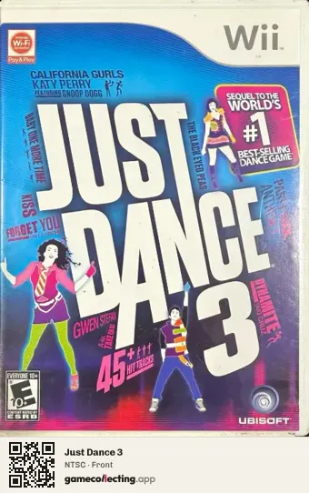 Just Dance 3 Nintendo Wii, NTSC box front