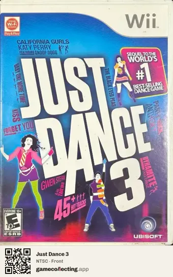 Just Dance 3 Nintendo Wii, NTSC box front