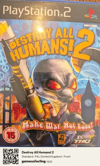 Destroy All Humans! 2 PlayStation 2, United Kingdom box front
