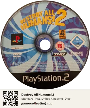 Destroy All Humans! 2 PlayStation 2, PAL disc