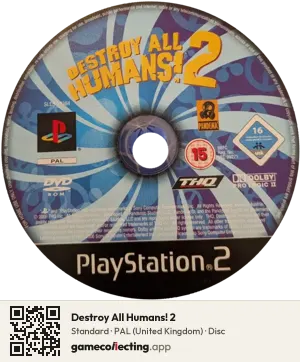 Destroy All Humans! 2 PlayStation 2, PAL disc