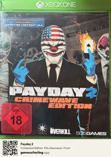 Payday 2 Xbox One, Germany box front