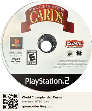 World Championship Cards PlayStation 2, NTSC disc