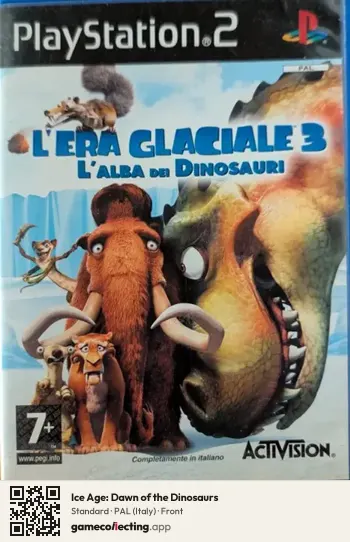 Ice Age: Dawn of the Dinosaurs PlayStation 2, Italy box front