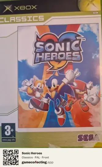 Sonic Heroes Xbox, PAL box front