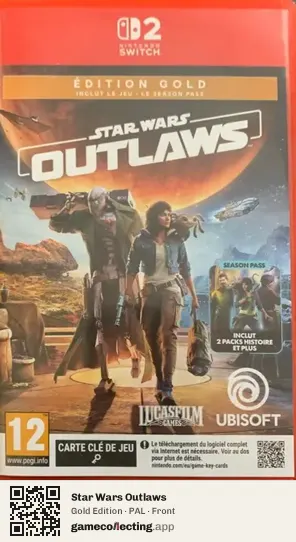 Star Wars Outlaws Nintendo Switch 2, PAL box front