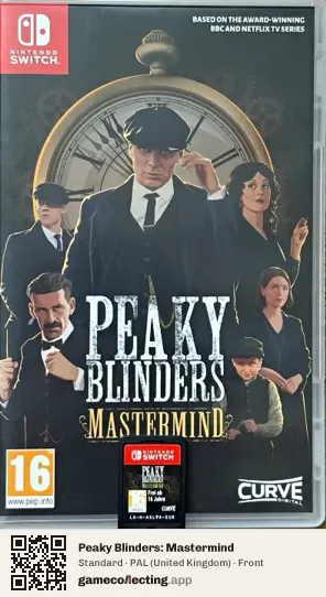 Peaky Blinders: Mastermind Nintendo Switch, United Kingdom box front