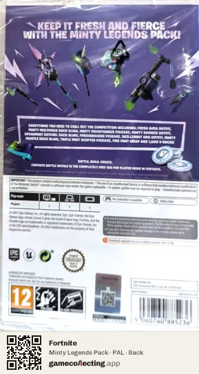 Fortnite Nintendo Switch, PAL box back