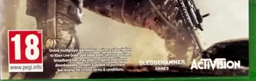 Call of Duty: Advanced Warfare, the PEGI square on its front