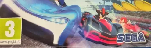 Team Sonic Racing, the PEGI square on its front