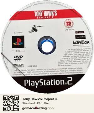 Tony Hawk's Project 8 PlayStation 2, PAL disc