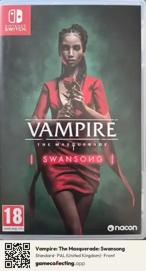 Vampire: The Masquerade: Swansong Nintendo Switch, United Kingdom box front