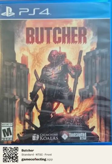 Butcher PlayStation 4, NTSC box front