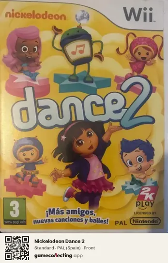 Nickelodeon Dance 2 Nintendo Wii, Spain box front