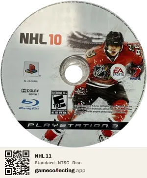 NHL 11 PlayStation 3, NTSC disc