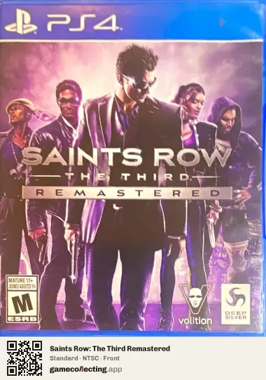 Saints Row: The Third Remastered PlayStation 4, NTSC box front