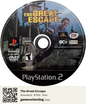 The Great Escape PlayStation 2, NTSC disc