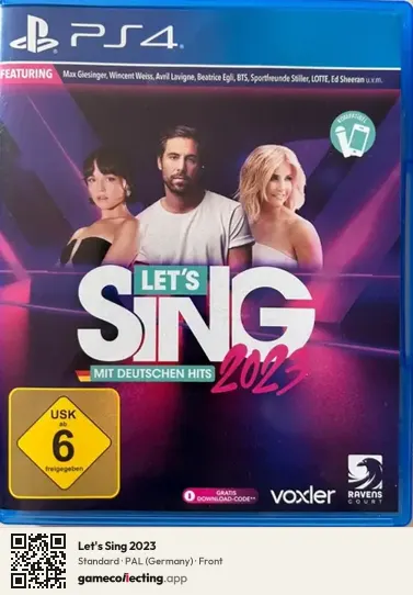 Let's Sing 2023 PlayStation 4, Germany box front