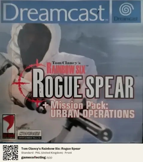 Tom Clancy's Rainbow Six: Rogue Spear Sega Dreamcast, United Kingdom box front