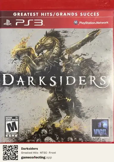 Darksiders PlayStation 3, NTSC box front