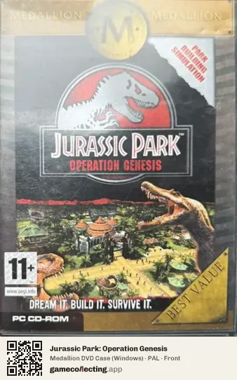 Jurassic Park: Operation Genesis Computer, PAL box front