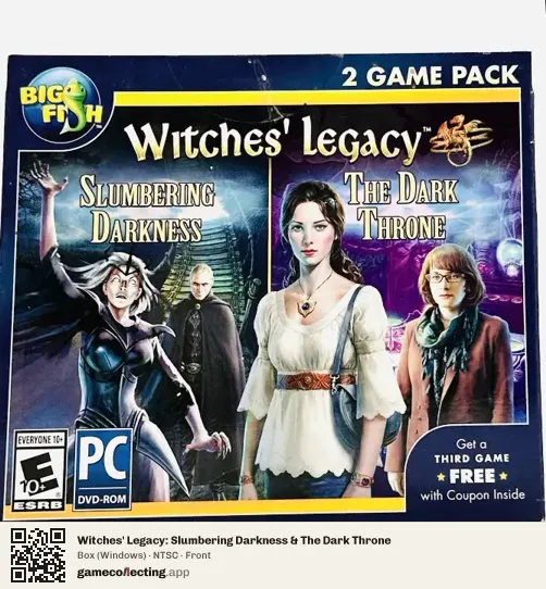Witches' Legacy: Slumbering Darkness & The Dark Throne Computer, NTSC box front