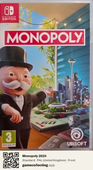 Monopoly 2024 Nintendo Switch, United Kingdom box front